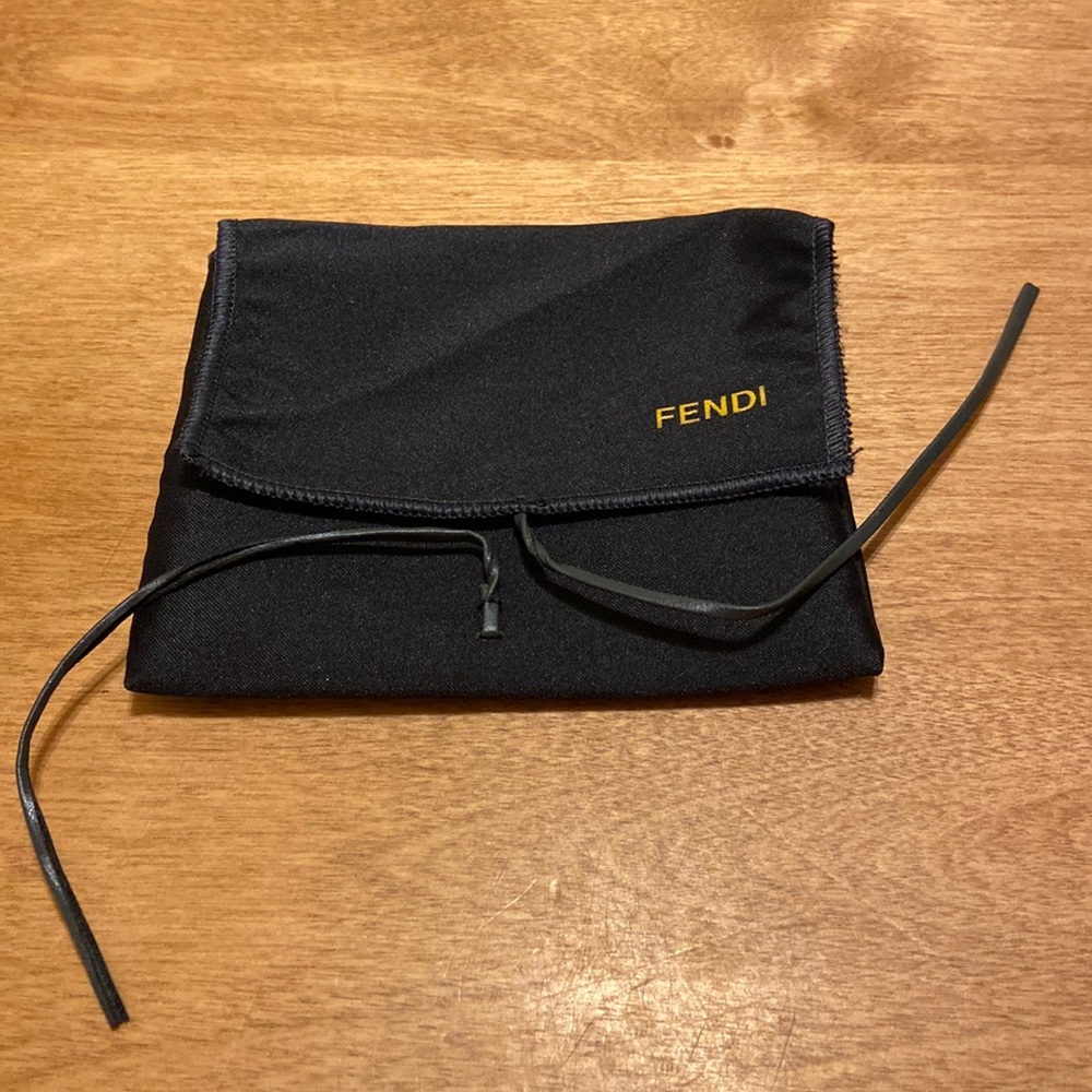 Fendi dust bag with leather ties